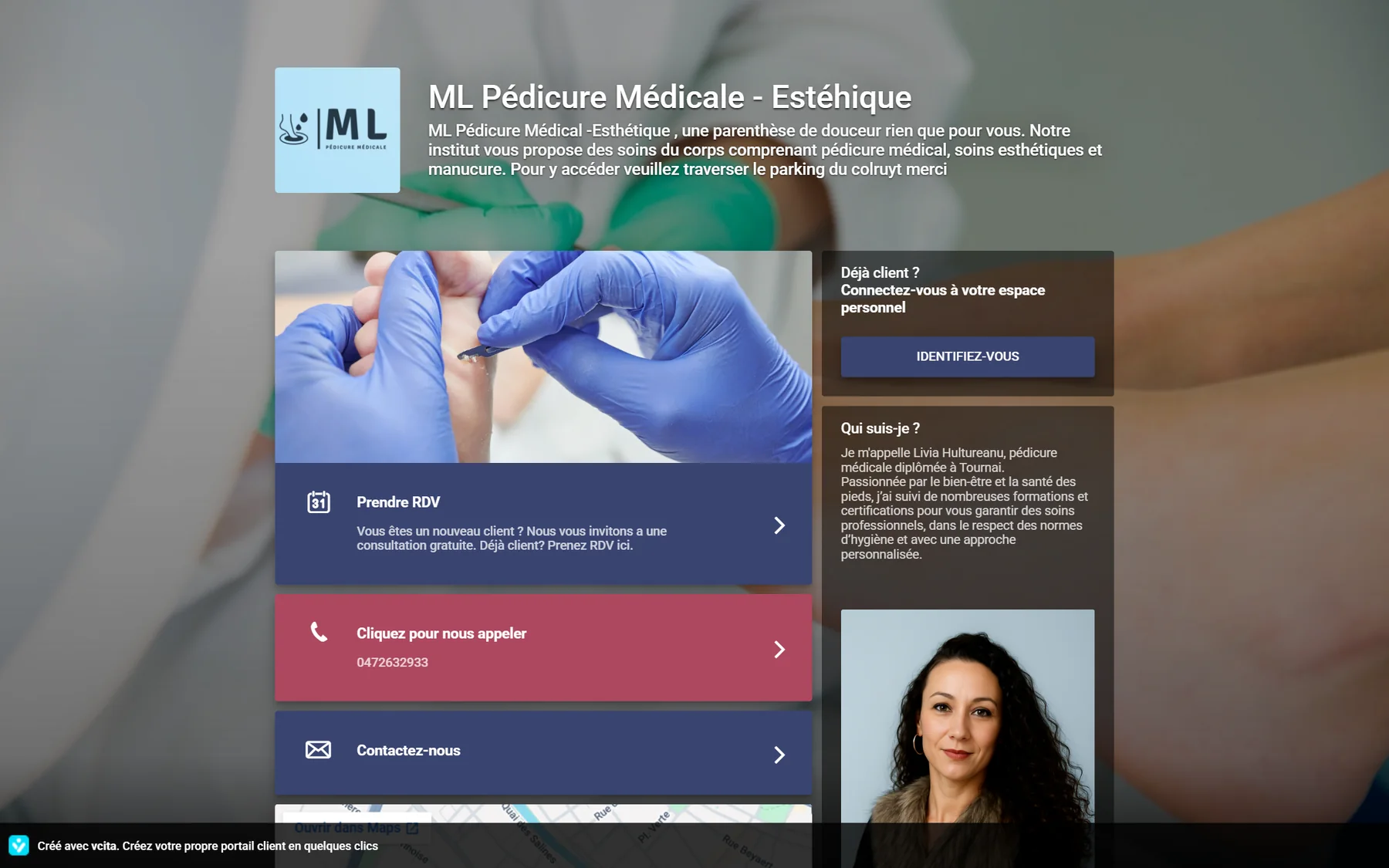 L'ancien site de ML Pédicure Médicale